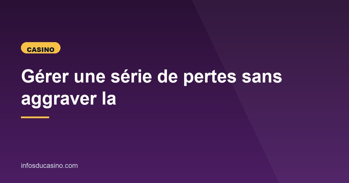 Illustration de l'article consacré à la gestion des pertes
