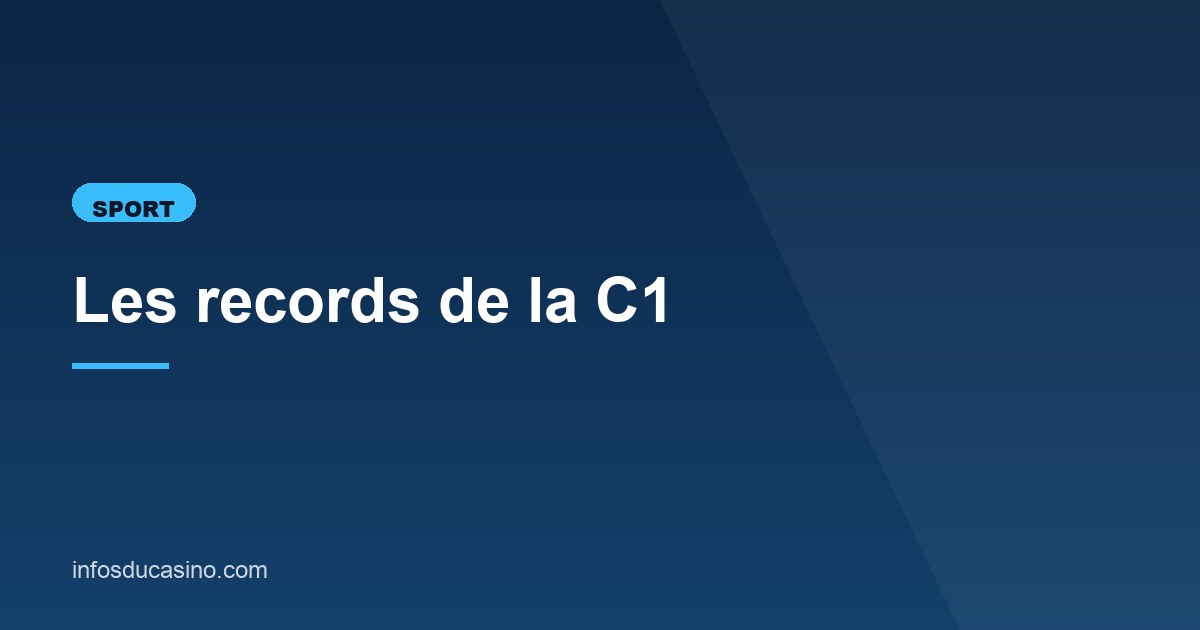 Illustration de l'article consacré aux records de la C1